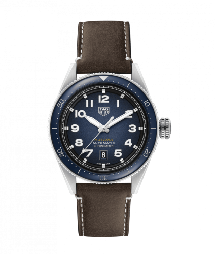 TAG Heuer Autavia Calibre 5 Stainless Steel / Blue / Leather